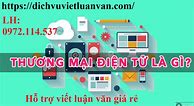 Luận Văn Thạc Sĩ Về Thương Mại Điện Tử